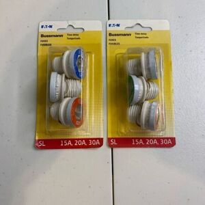 NWT - Bussmann Fuses Time Delayed - 2 packages - 125v AC Plug Fuse -